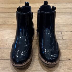NWOT Zara Girls Black Patent Boot - Size 2
